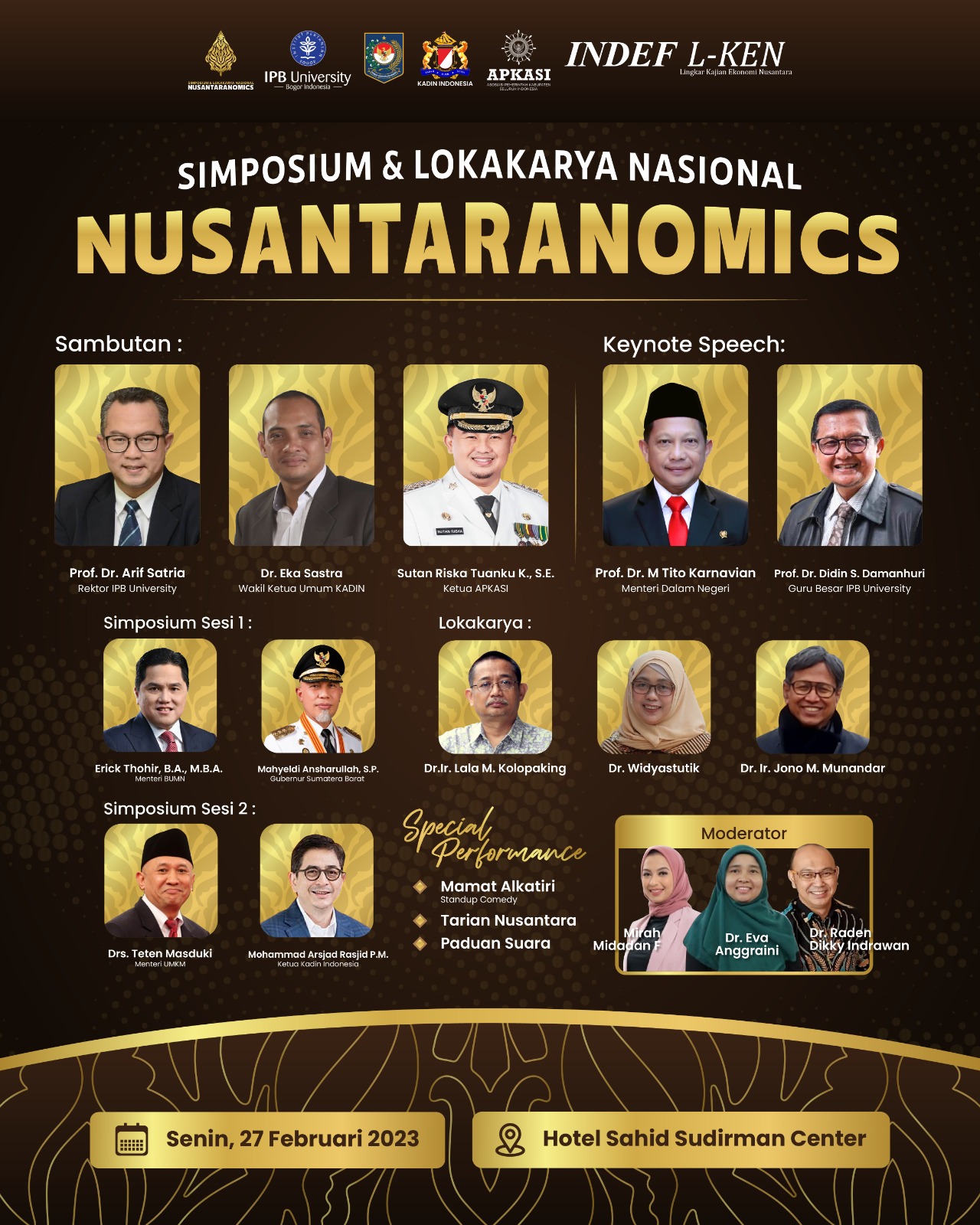 Prof. Dr. Didin S Damanhuri bakal meluncurkan buku bertajuk Nusantaranomics, Senin (27/2). 