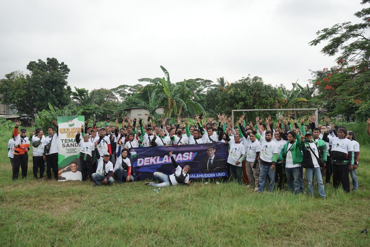  Sandiaga Uno mendapatkan dukungan penuh dari warga Bekasi, Jawa Barat, untuk maju dalam Pilpres 2024.