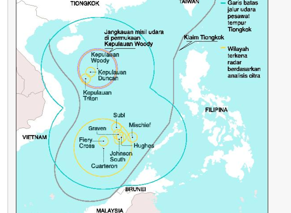Sengketa di Laut Tiongkok Selatan.