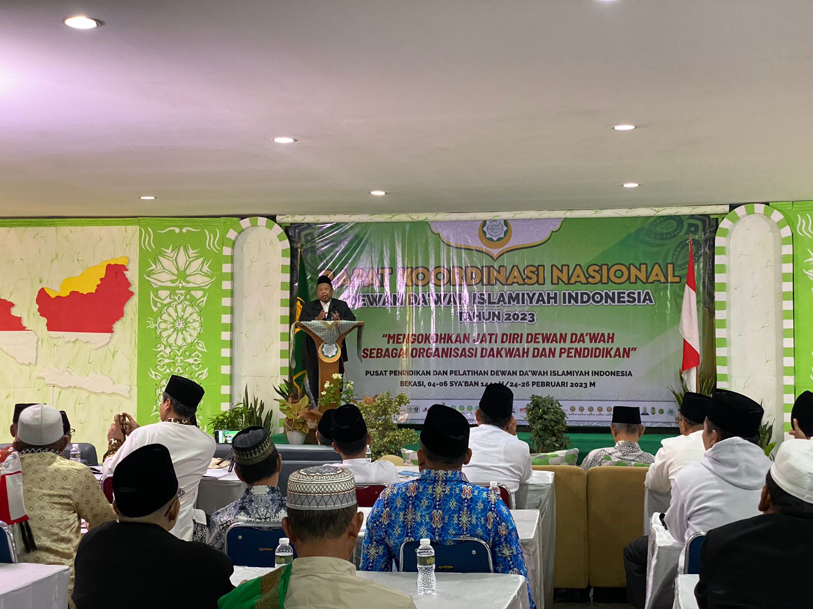 Rapat Koordinasi Nasional (Rakornas) Dewan Da’wah Islamiyah Indonesia (DII) 2023 dibuka di Bekasi, Jumat malam (24/2).