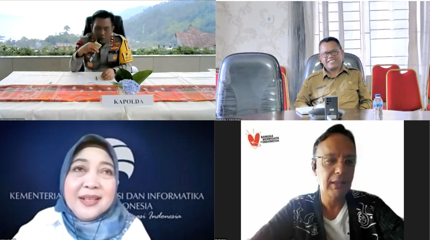  Konfrensi pers F1 Powerboat Lake Toba 2023 di Medan, Sumatera Utara, Senin (21/2/2023)