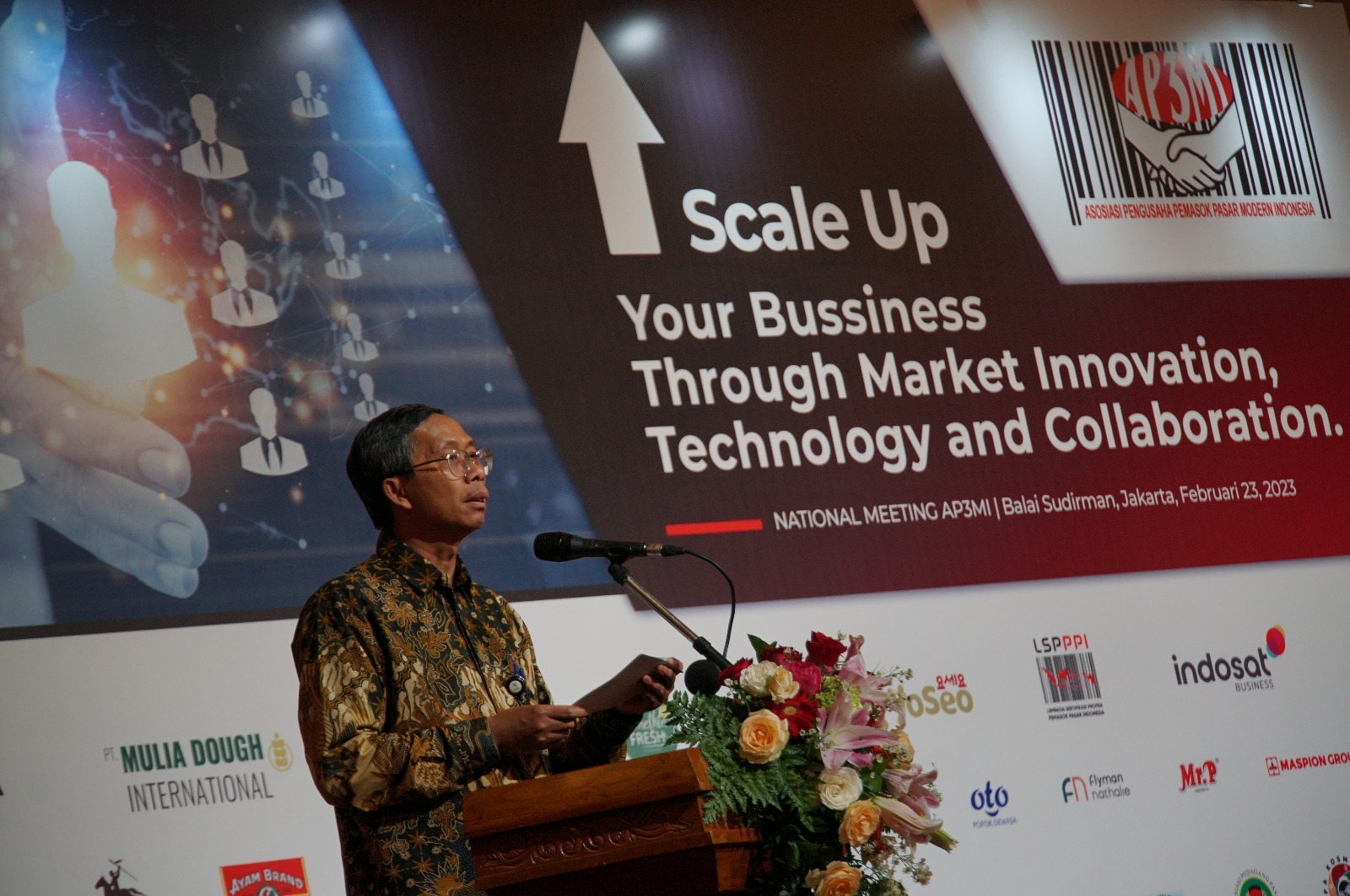 PLT Dirjen Perdagangan Dalam Negeri Kemendag Kasan Muhri saat menyampaikan sambutan di acara Gathering AP3MI di Jakarta, Kamis (23/2).