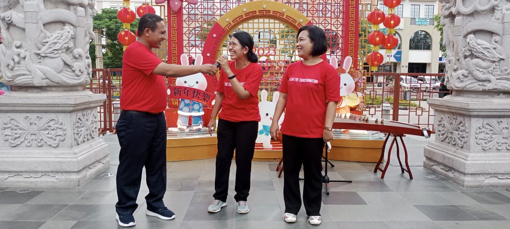 SMP Tarakanita 2 menggelar kegiatan selebrasi P5 dan Festival Imlek di Old Sanghai, Kelapa Gading, Jakarta Utara, Jumat (3/2/2023)