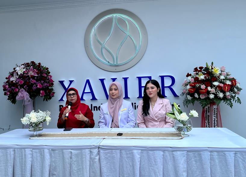 Konferensi pers pembukaan Klinik Utama Xavier Pondok Indah Medical Centre (Xavier PIMC) pada Sabtu (18/2).