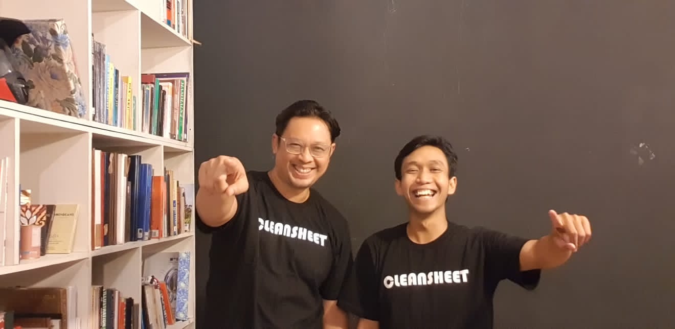  Komisaris Cleansheet Arto Biantoro (kiri) dan CEO Cleansheet Dihqon Nadaamist