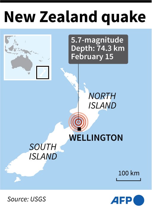Gempa Kuat Guncang  Ibu Kota Selandia Baru