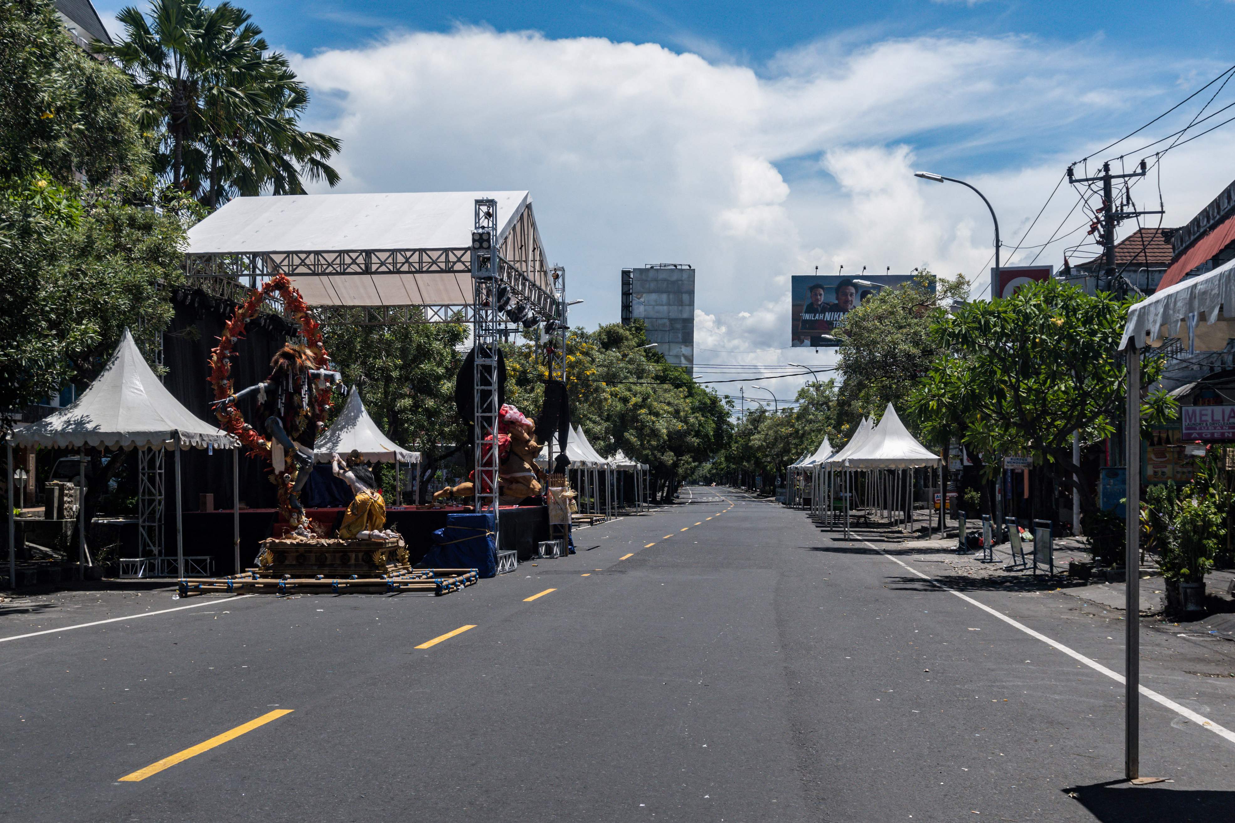 Suasana sepi di Badung, Bali saat perayaan Hari Raya Nyepi