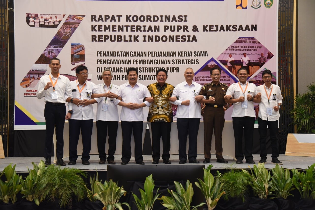 Rakor Kementerian PUPR dan Kejaksaan RI dalam rangka penandatanganan perjanjian kerjasama pengamanan pembangunan strategis di Bidang infrast