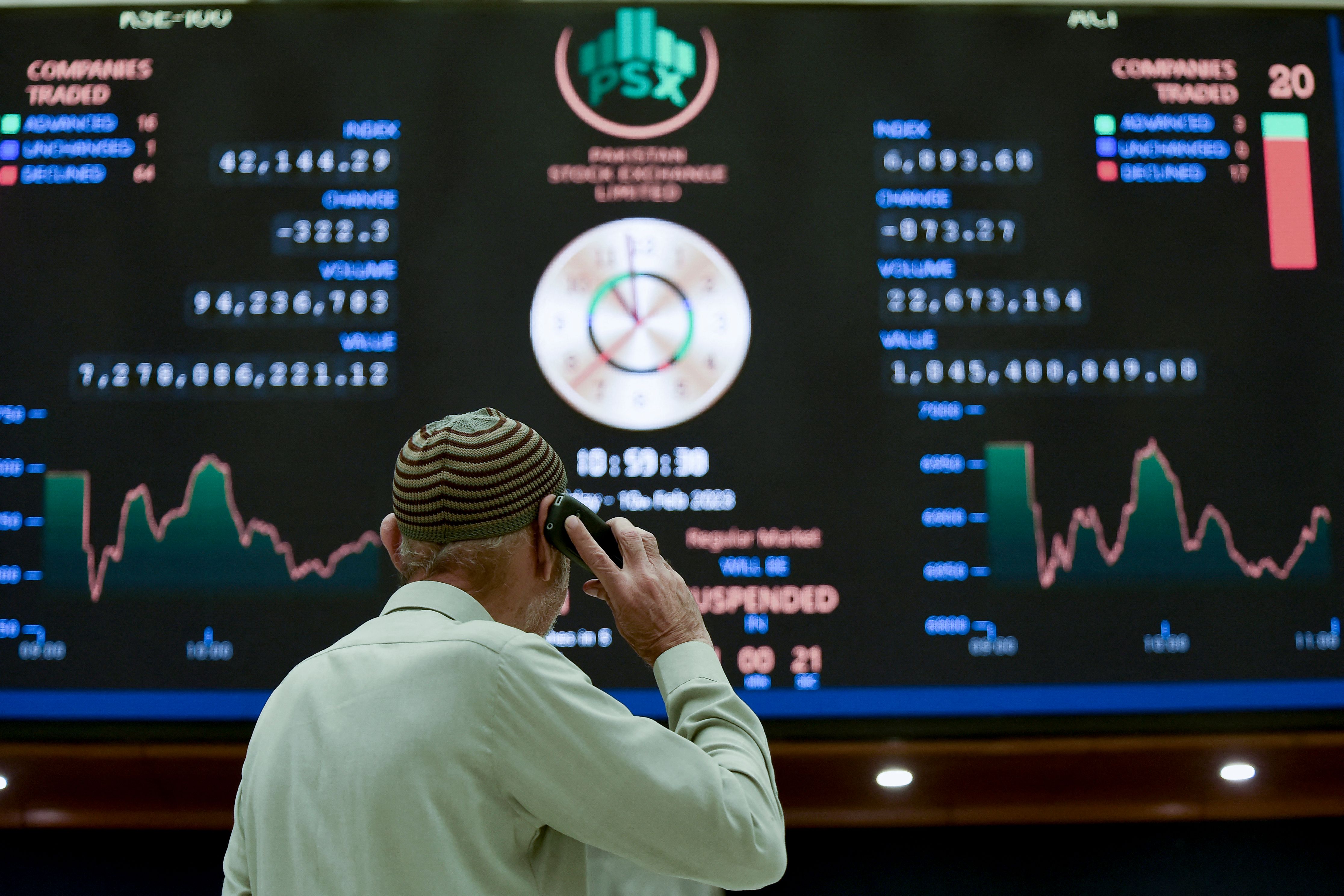 Pakistan Stock Exchange di Karachi.