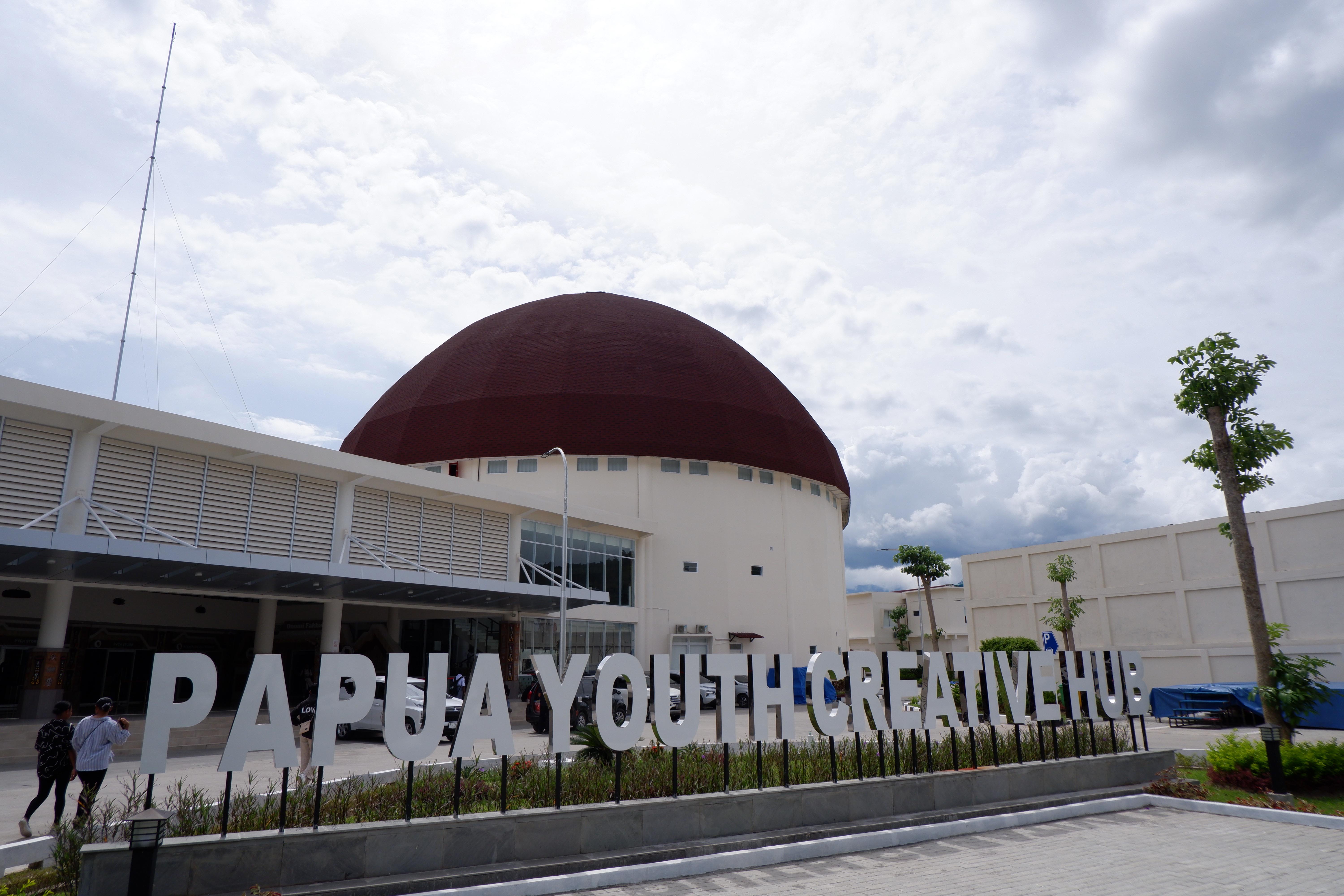 Gedung Papua Youth Creative Hub di Distrik Abepura, Kota Jayapura, Papua.