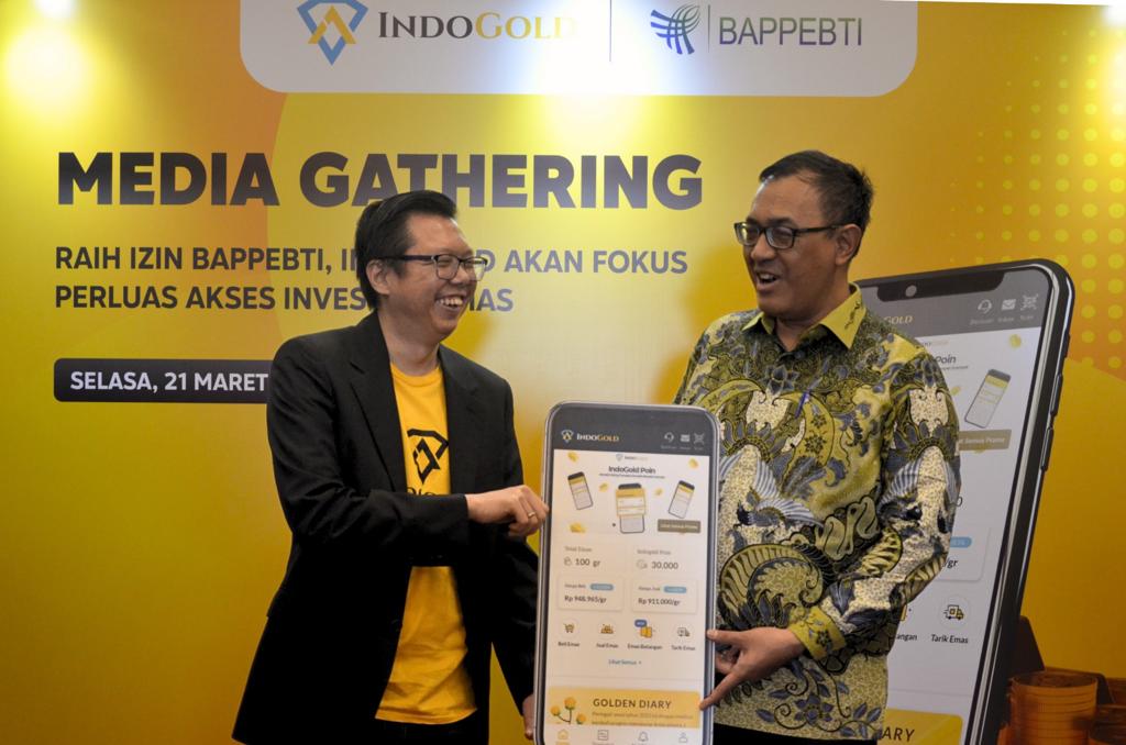 Indogold mengantongi izin dari Badan Pengawas Perdagangan Berjangka Komoditi (Bappebti)