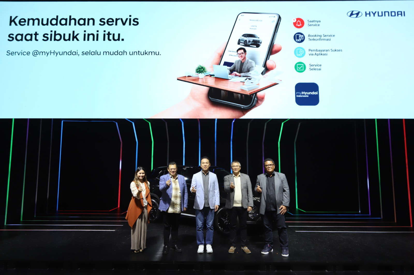 HMID Luncurkan Fitur Aplikasi Service @myHyundai di Jakarta Auto Week 2023