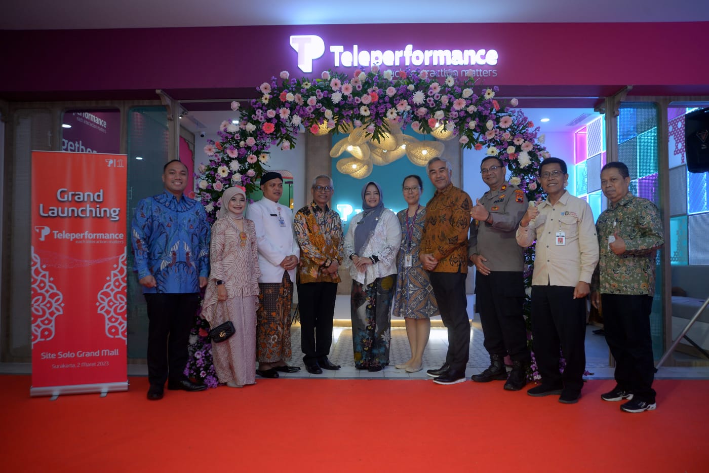 Acara peresmian kantor cabang  Teleperformance Indonesia di Surakarta, Solo.