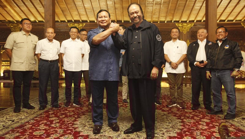 Sikap Negarawan Surya Paloh dan Prabowo Subianto Tuai Pujian