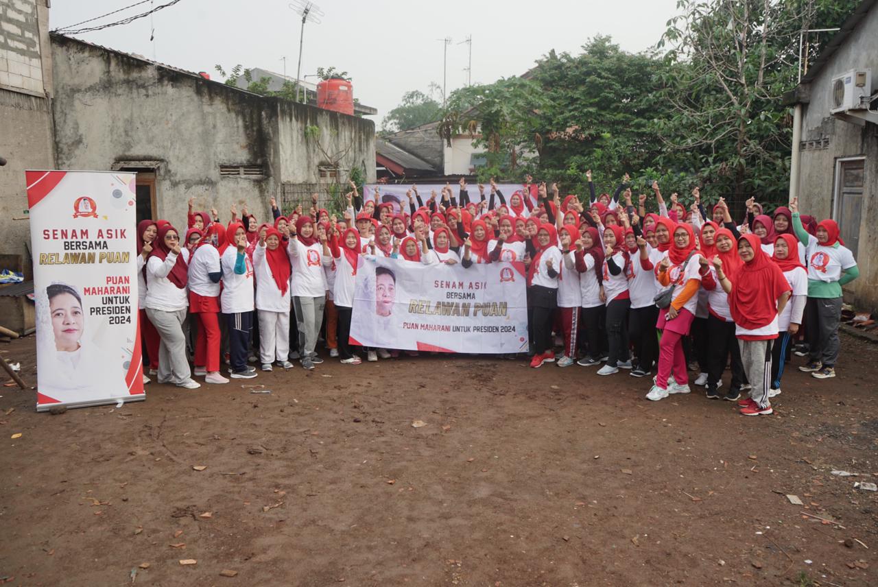 Melalui Kegiatan Senam Asik, Relawan Puan Kabupaten Bogor Perkuat Barisan