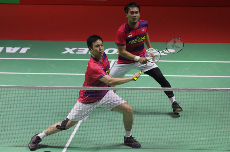 Ganda putra Indonesia Hendra Setiawan/Mohammad Ahsan melaju ke semifinal All England. 