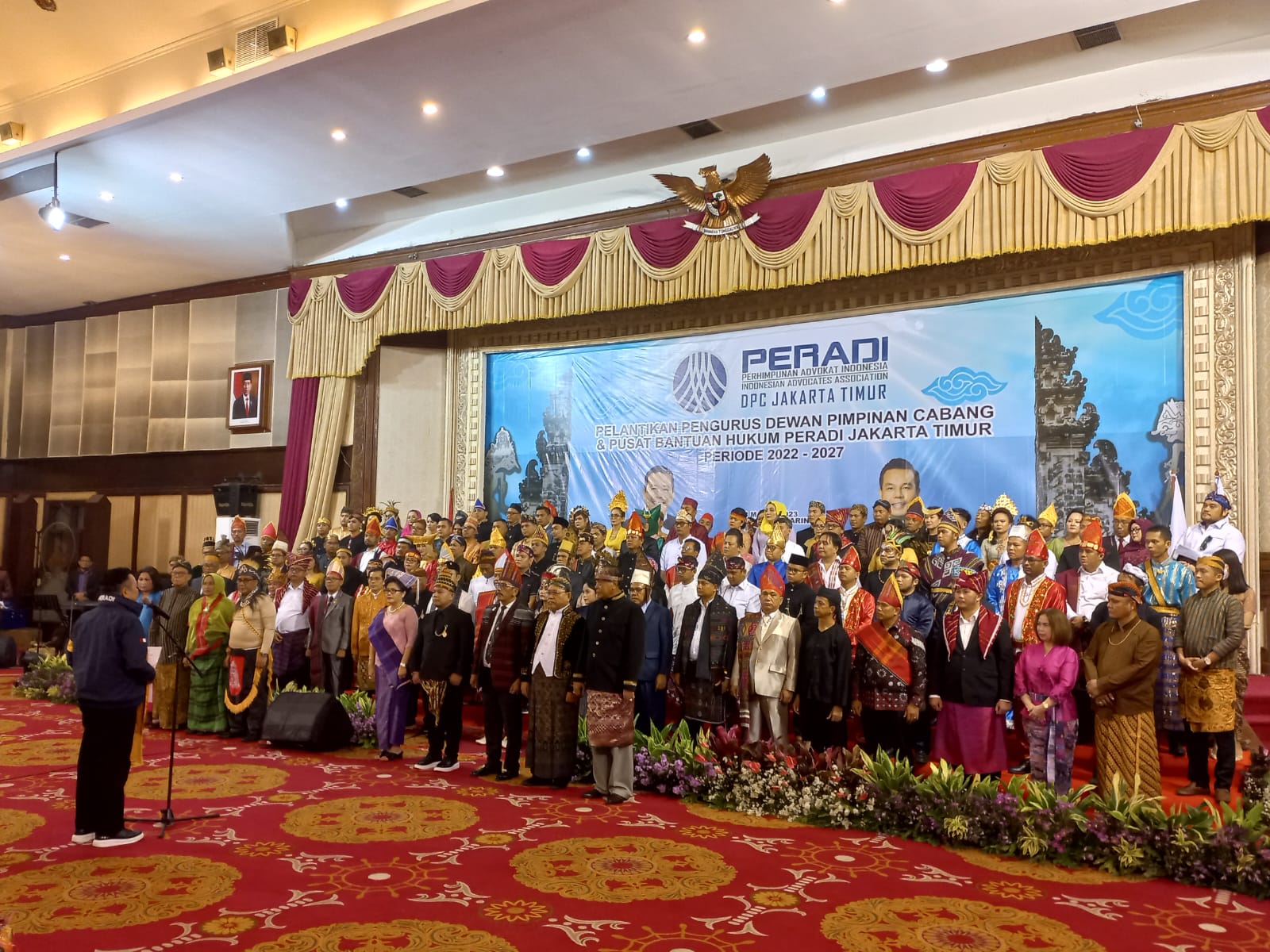 Pelantikan Ketua DPC Peradi Jakarta Timur periode 2022–2027 beserta jajarannya di Jakarta, Rabu (8/3) malam . 