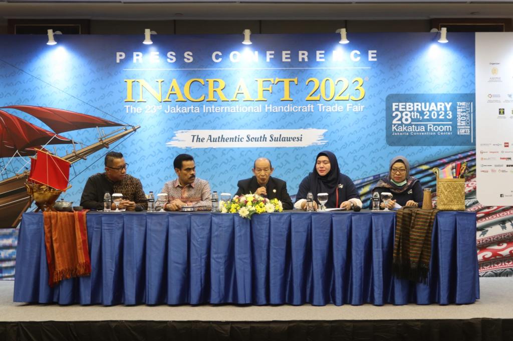 Konferensi pers INACRAFT 2023 digelar di Jakarta, Selasa (28/2). 