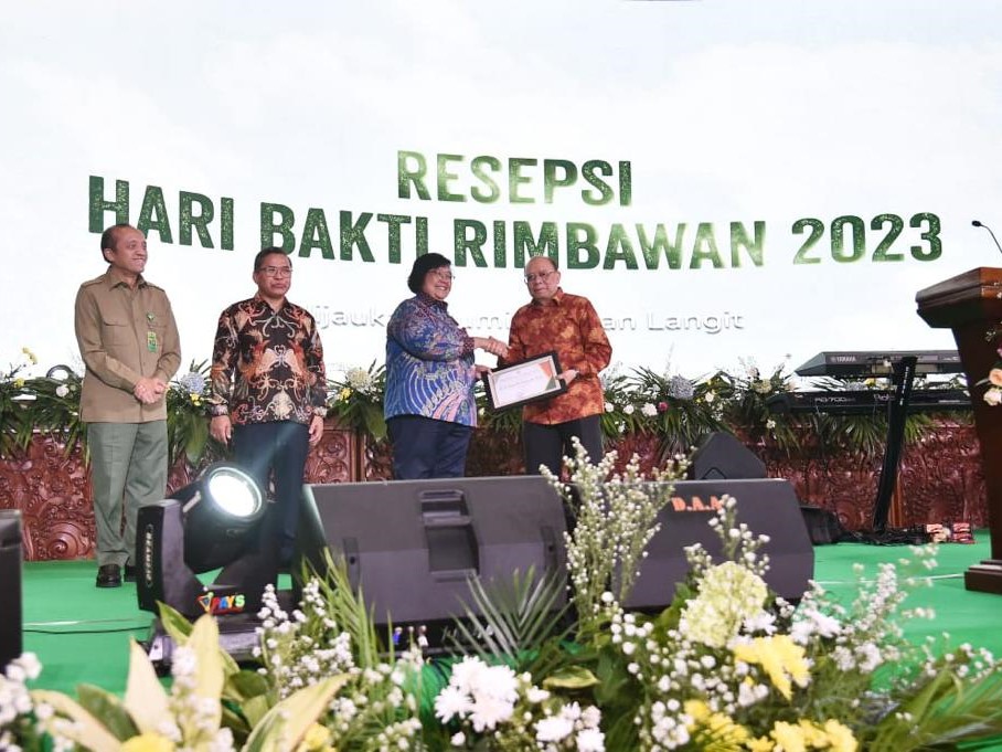 Hari Bakti Rimbawan Ke-40 Tahun 2023 di Plaza Ir. Soedjono Soerjo Gedung KLHK Manggala Wana Bakti Jakarta, Kamis (16/3/2023). 