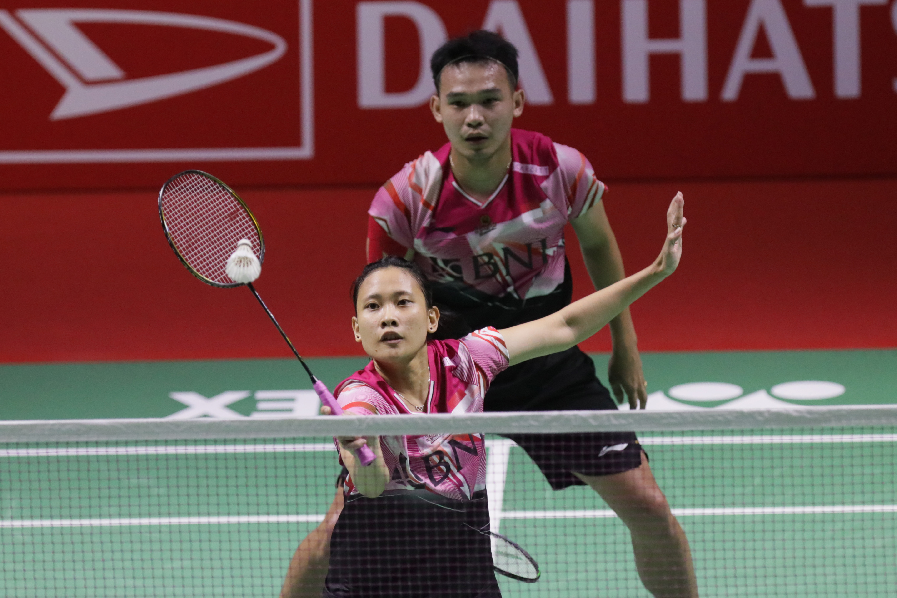Ganda campuran Rinov Rivaldy/Pitha Haningtyas Mentari tersingkir di babak pertama All England 2023.