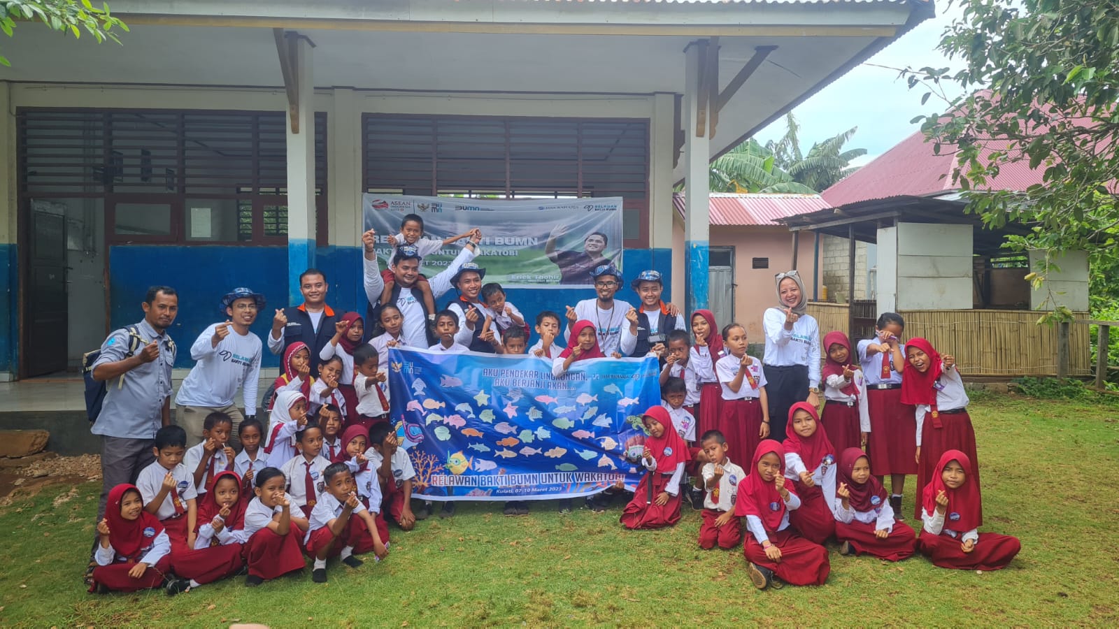 Kegiatan Relawan Bakti BUMN batch III tahun 2023 di Wakatobi