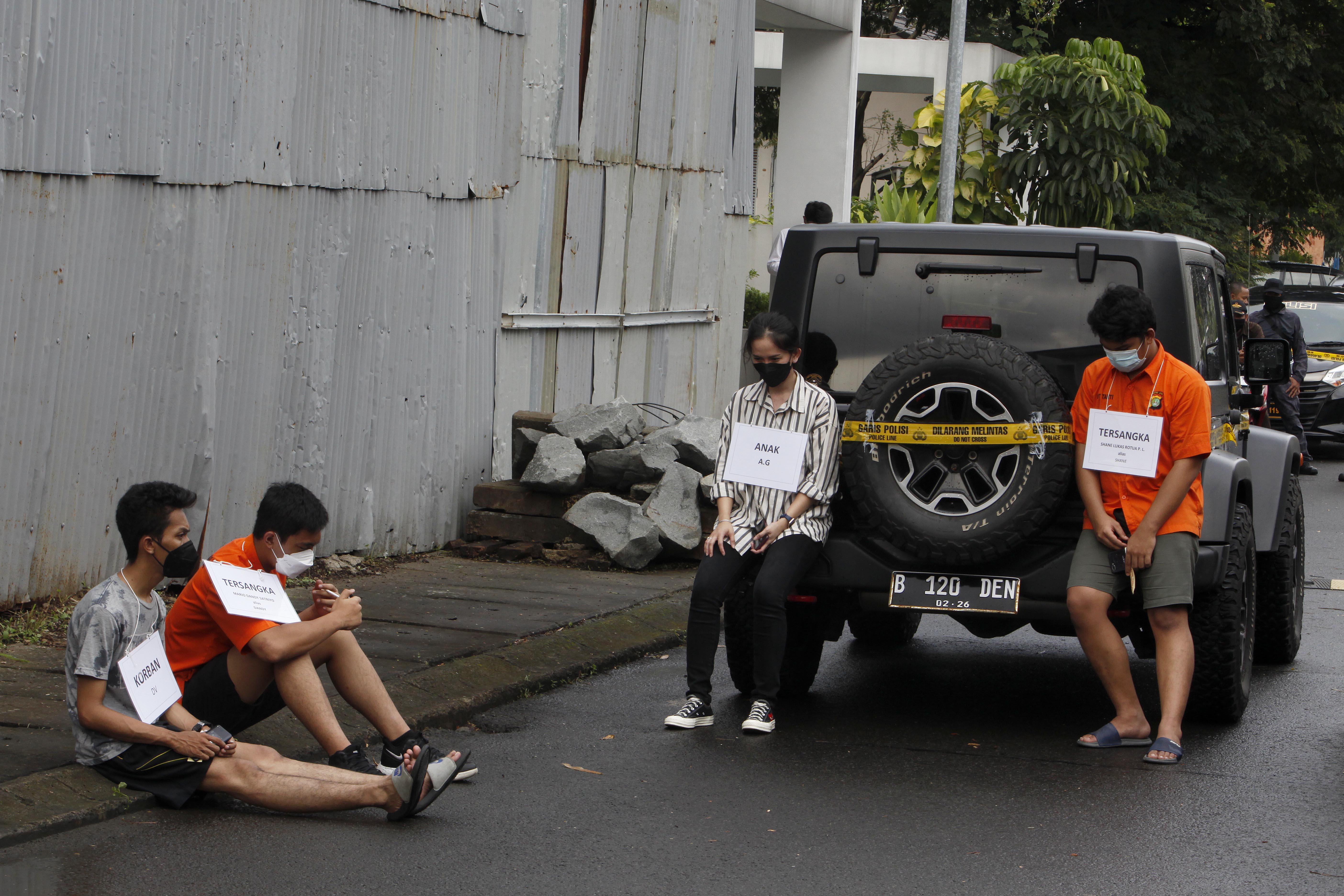 Reka Ulang penganiayaan terhadap korban Cristalino David Ozora 