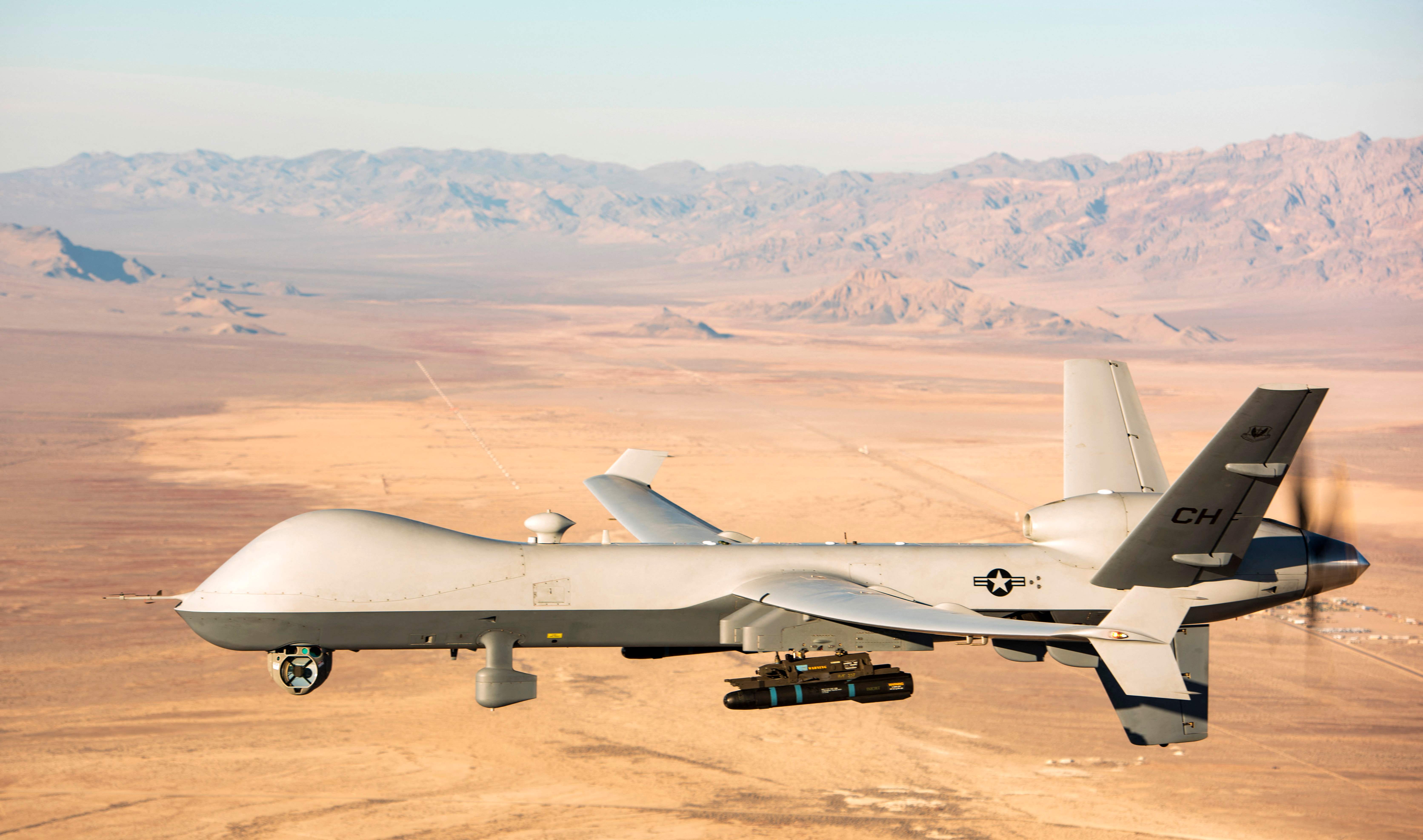 Pesawat tidak berawak Amerika Serikat MQ-9 Reaper.