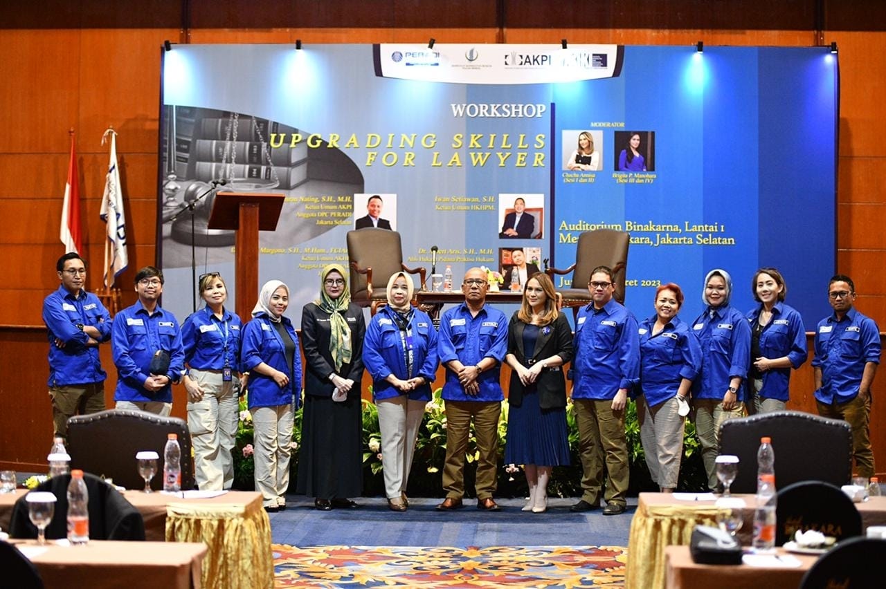 Workshop dengan tema 'Upgrading Skills for Lawyers' yang digelar DPC Peradi Jakarta Selatan di Menara Bidakara, Jumat (10/3).