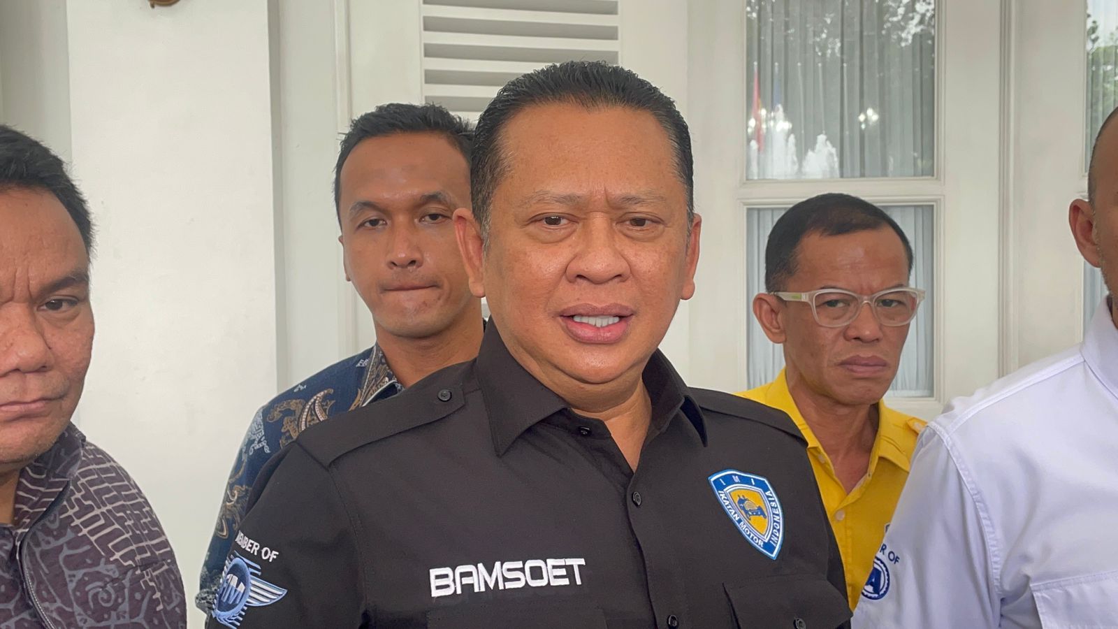 Ketua Umum IMI Bambang Soesatyo melakukan audiensi di di Balai Kota DKI Jakarta, Jakarta Pusat, pada Selasa (14/3/2023)