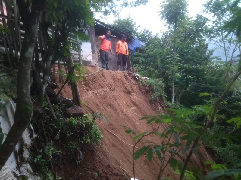  Hujan intesitas tinggi menyebabkan longsor di tujuh kecamatan di Wonosobo.