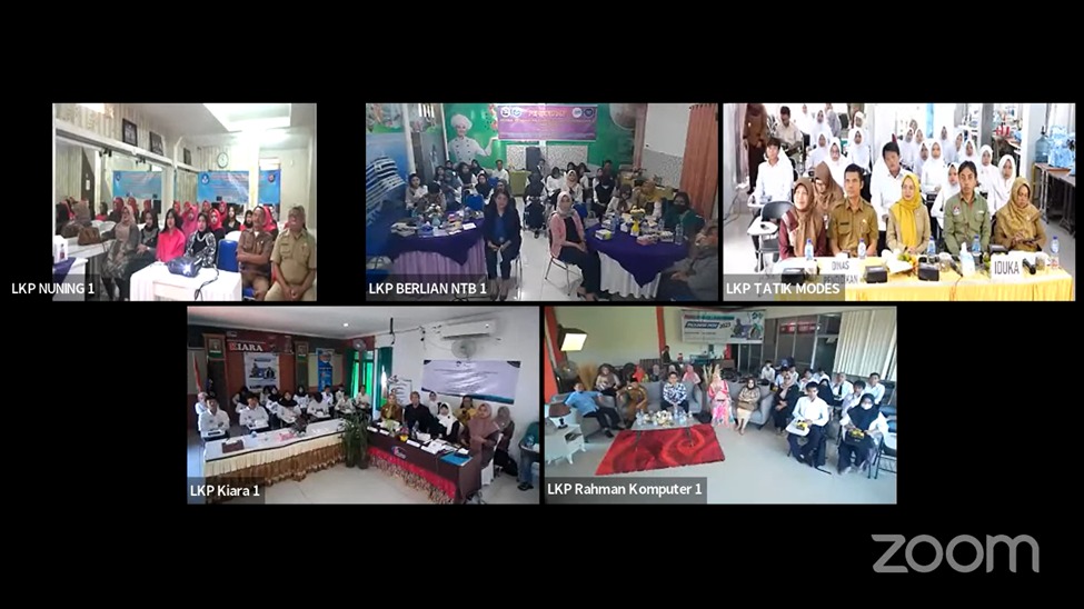 Pembukkan Program PKW 2023 di sejumlah LKP oleh Kemendikbudristek