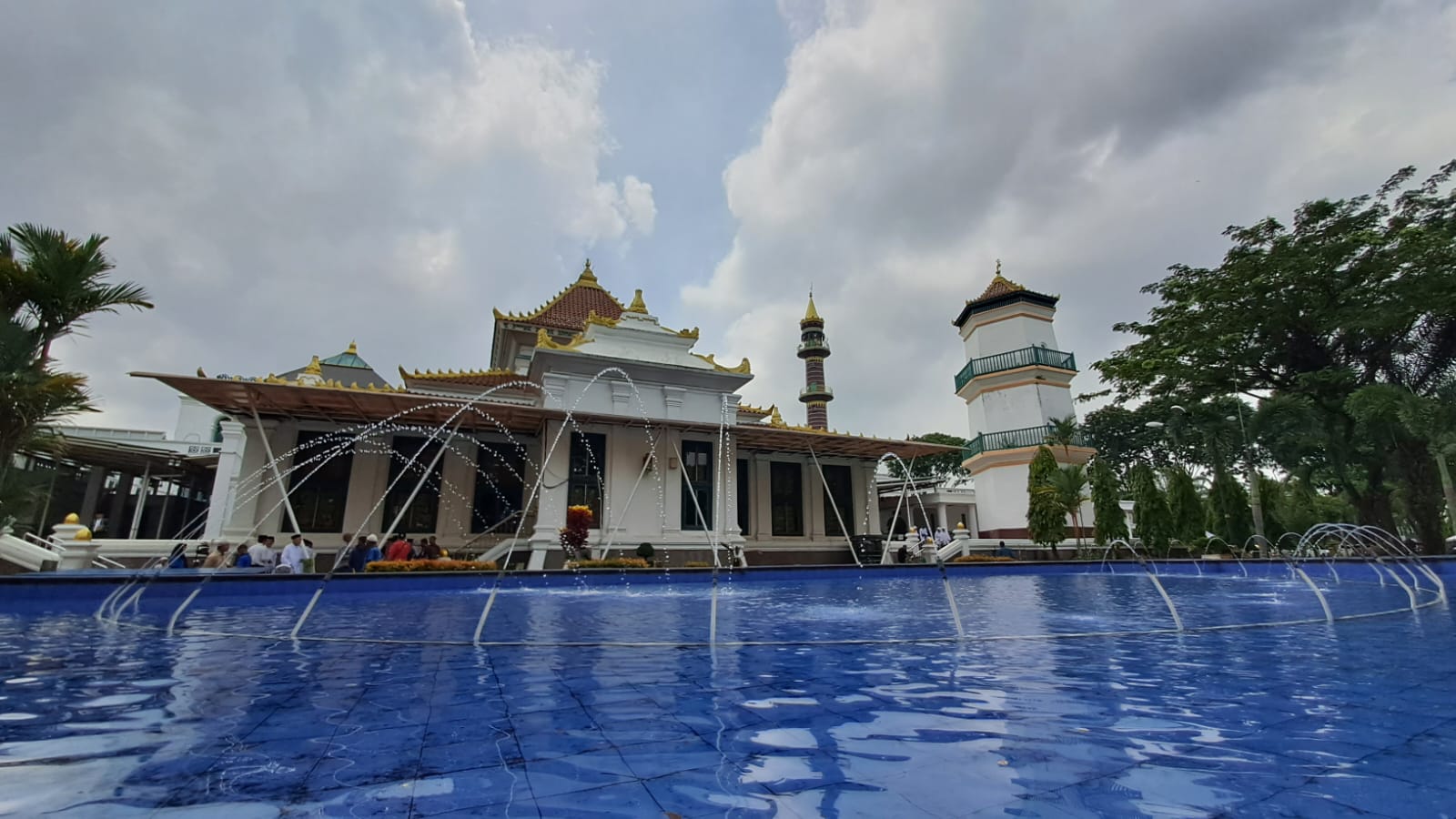 Bangunan Masjid Agung Palembang yang merupakan cagar budaya di Kota Palembang, Sumsel.