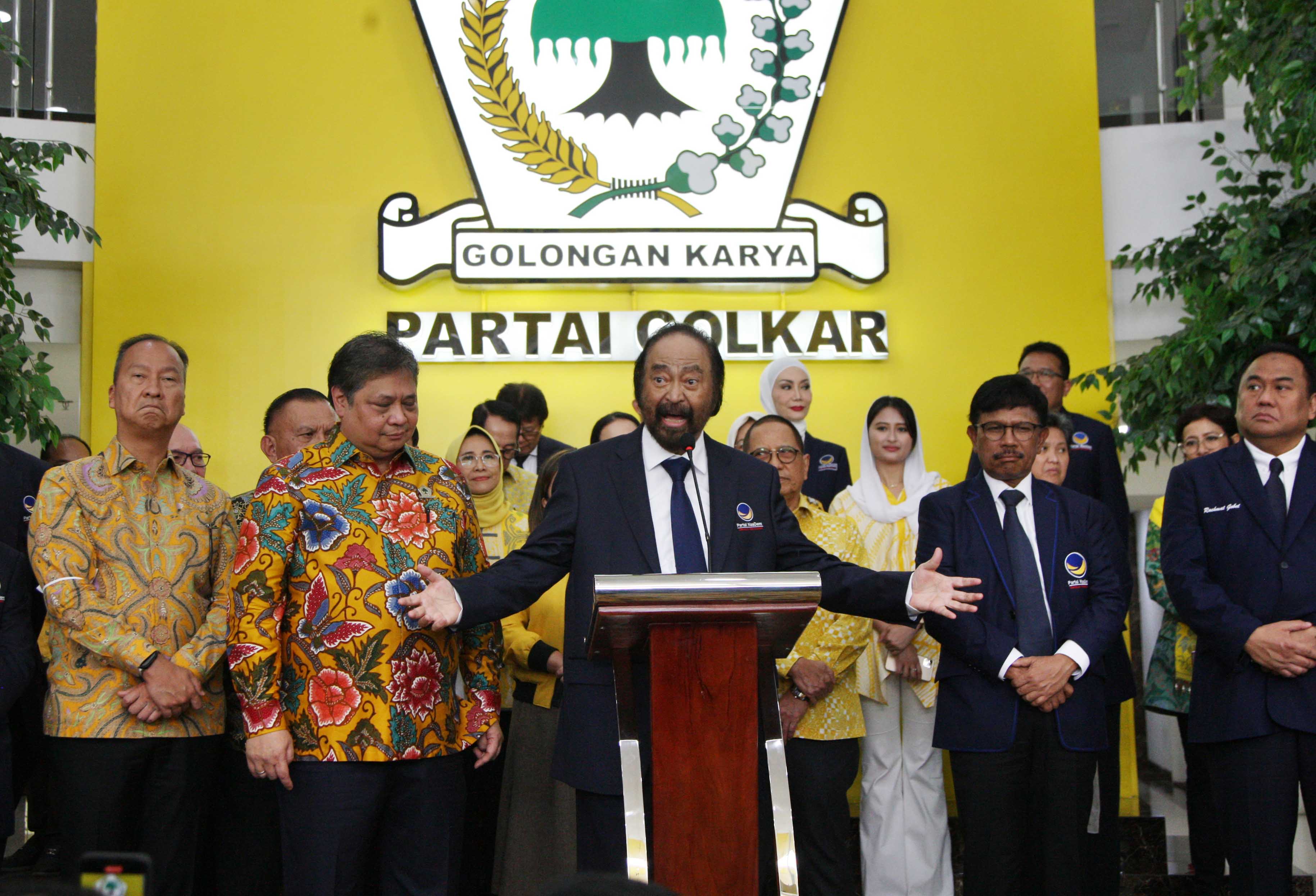 Pertemuan Ketum NasDem dengan Golkar, Februari 2023.
