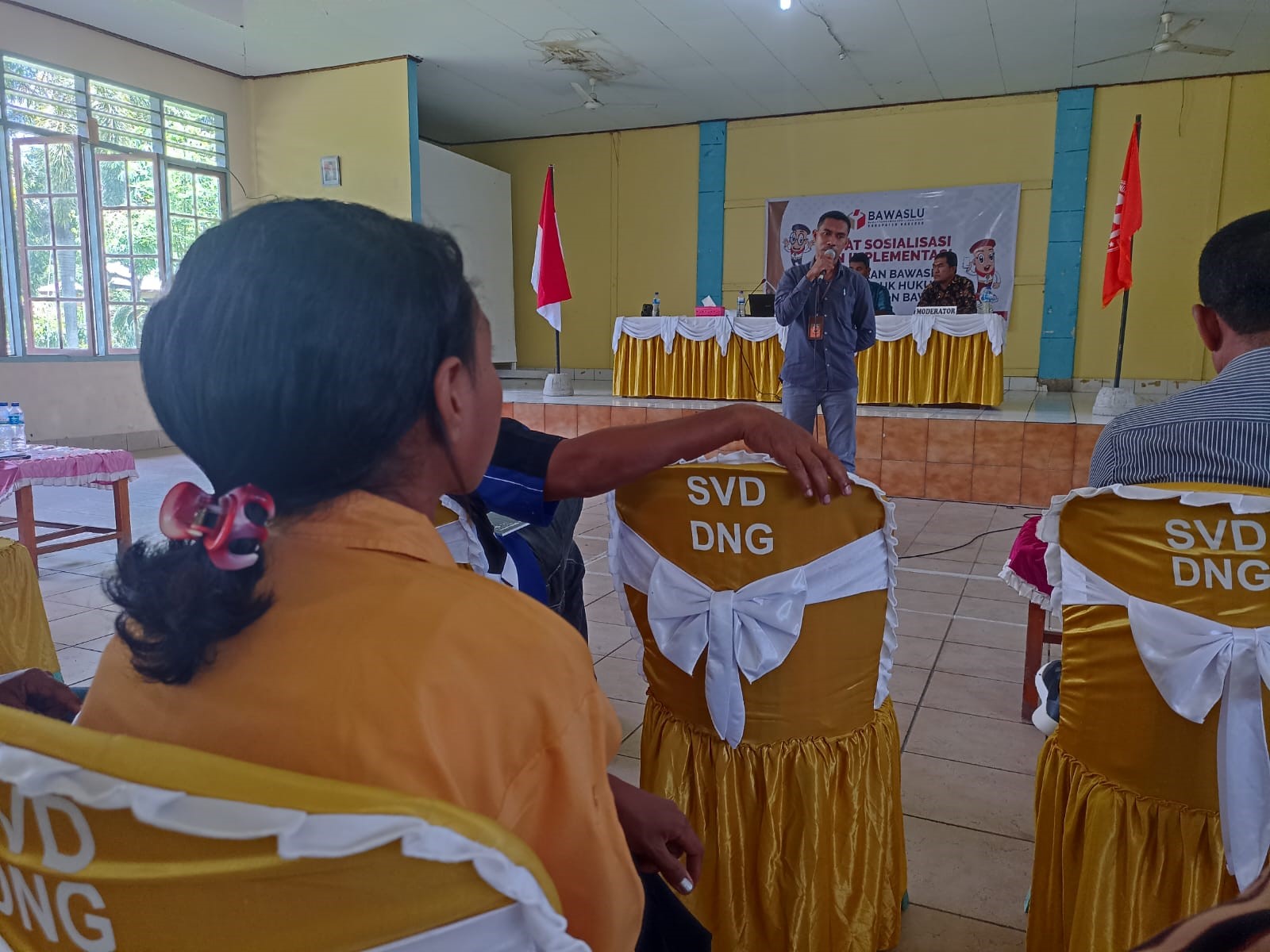Rapat Sosialisasi dan Implementasi Peraturan Bawaslu dan Produk Hukum Nonperaturan Bawaslu oleh Bawaslu Nagekeo di Aula Pondok SVD.