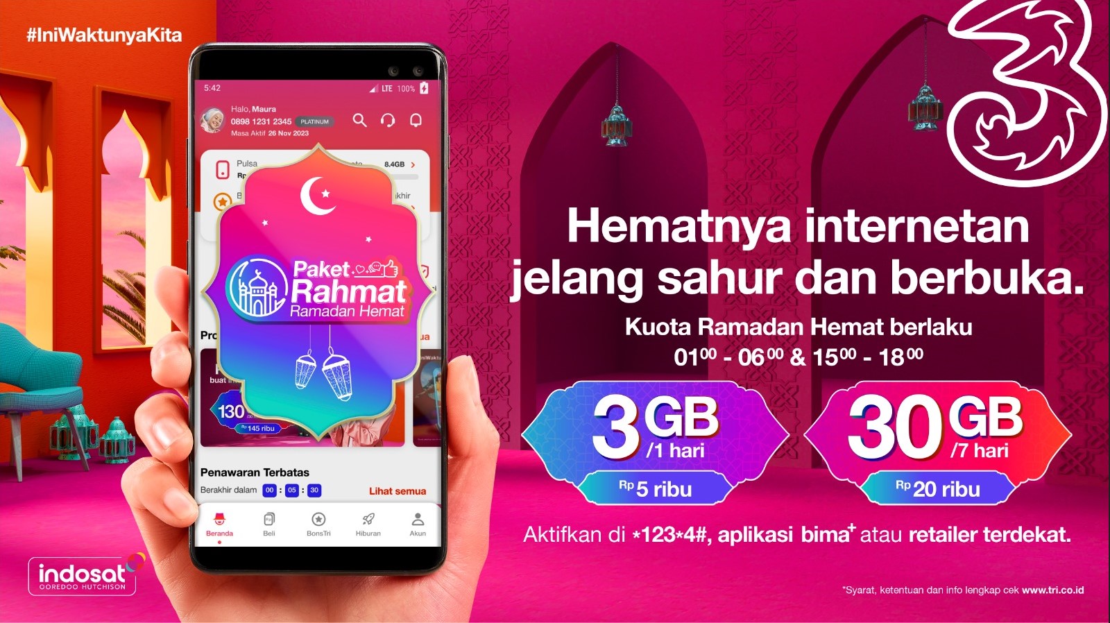 Rangkaian produk Tri untuk menyambut Ramadan 