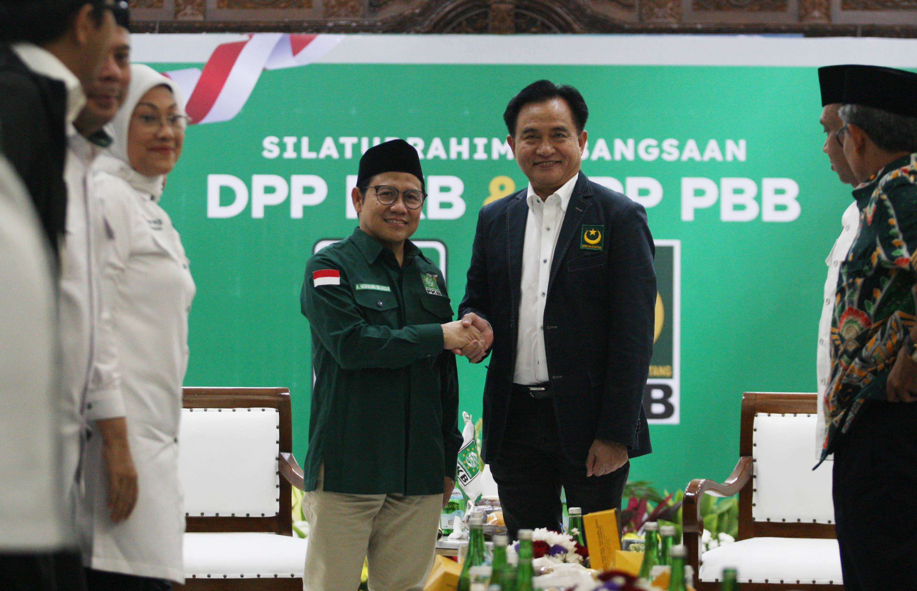 Pertemuan Ketua Umum PKB Muhaimin Iskandar dengan Ketua Umum PBBB Yusril Ihza Mahendra