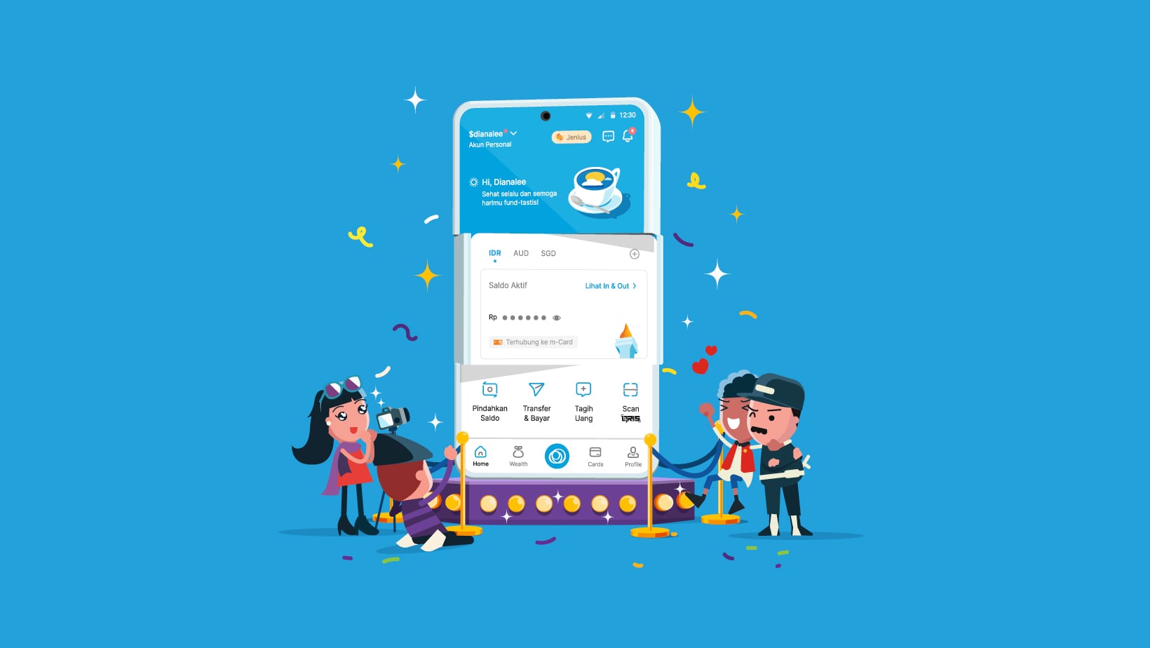 Tampilan aplikasi Jenius dari Bank BTPN