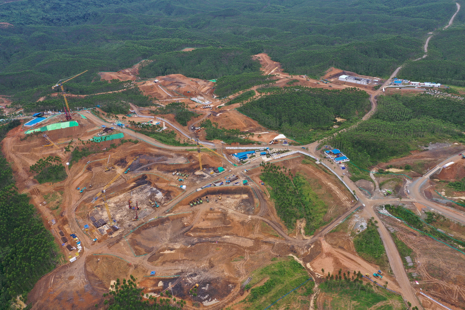 Kawasan pembangunan ibu kota negara baru di Kalimantan Timur.