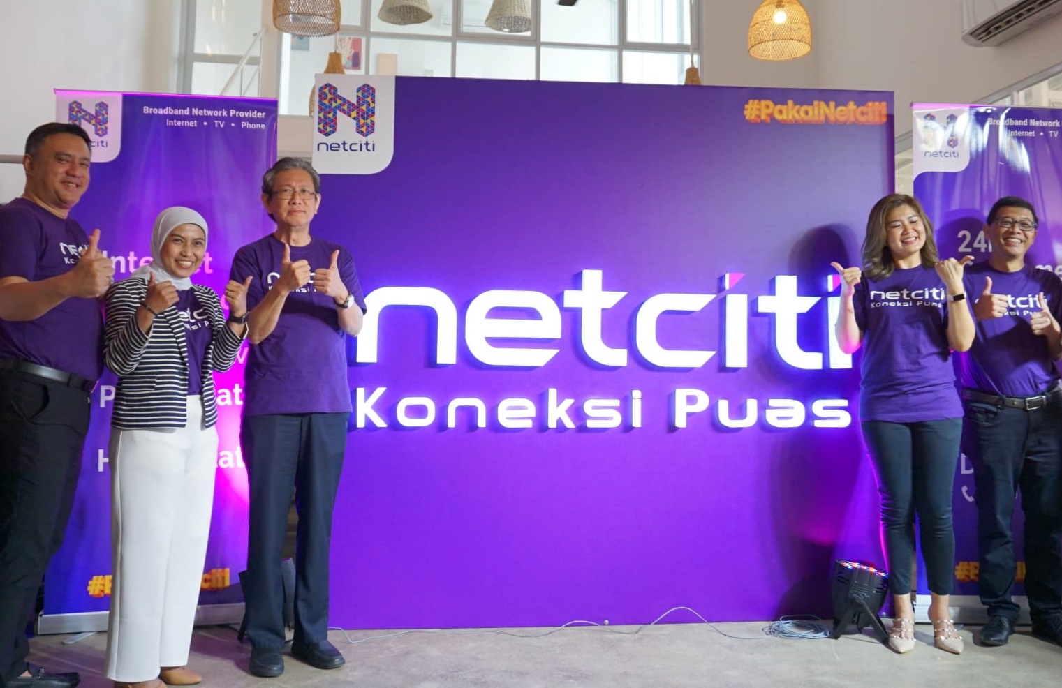 Jajaran manajemen Netciti saat peluncuran program Koneksi Puas.