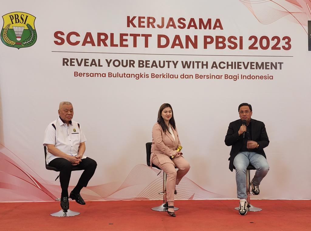 Brand kosmetik lokal Scarlett dan PP PBSI melanjutkan kerja sama untuk mendukung prestasi atlet bulu tangkis Indonesia.