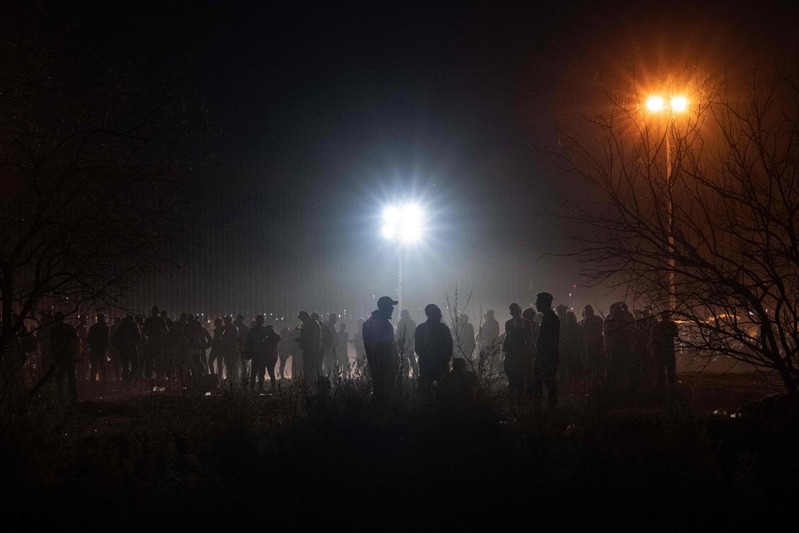 Antrean imigran di perbatasan AS-Meksiko