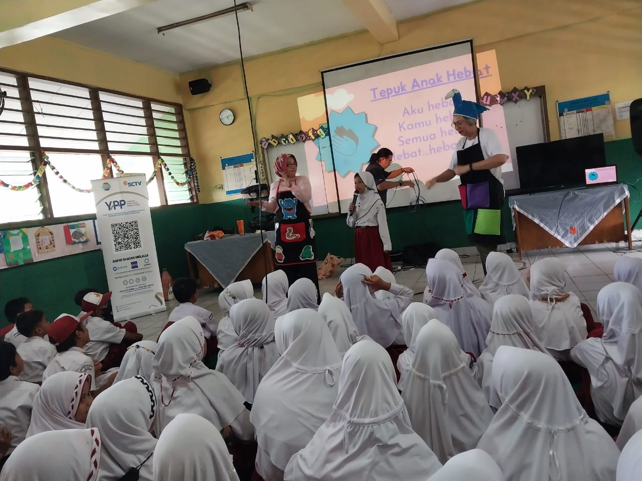 YPP Indosiar-SCTV bersinergi dan ATVI melakukan literasi media dan juga pengenalan buku dan membaca bagi pelajar SD di Jakarta.