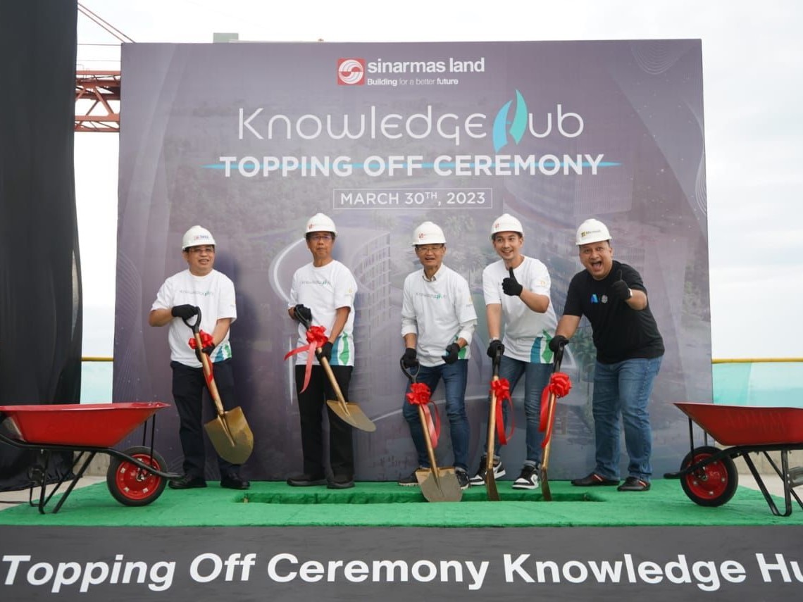 Gedung Knowledge Hub tahap pertama berdiri di atas lahan seluas 1,1 hektare dengan total investasi sebesar Rp750 miliar. 
