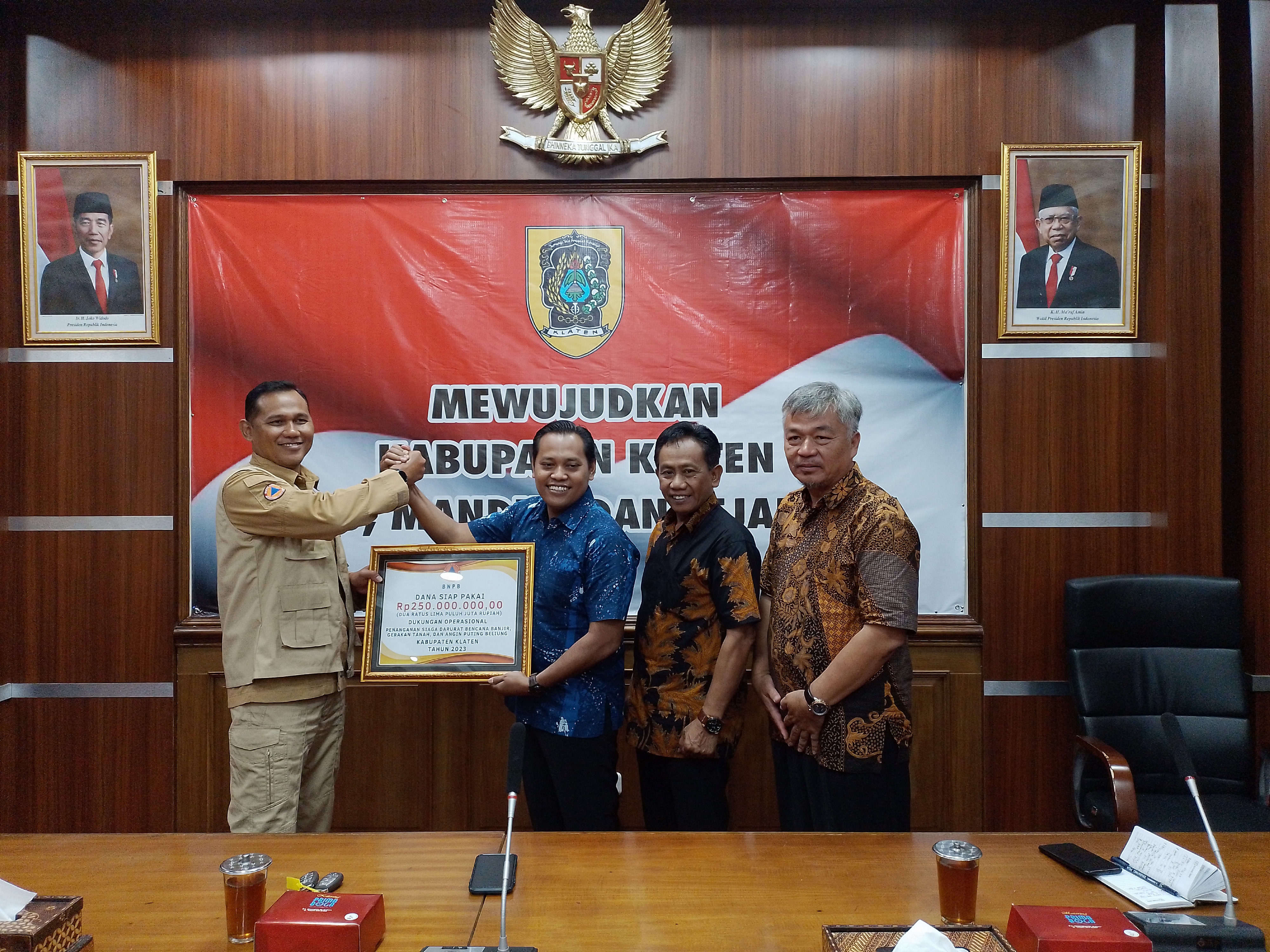 BNPB Berikan Bantuan Penanganan Siaga Darurat Bencana di Klaten