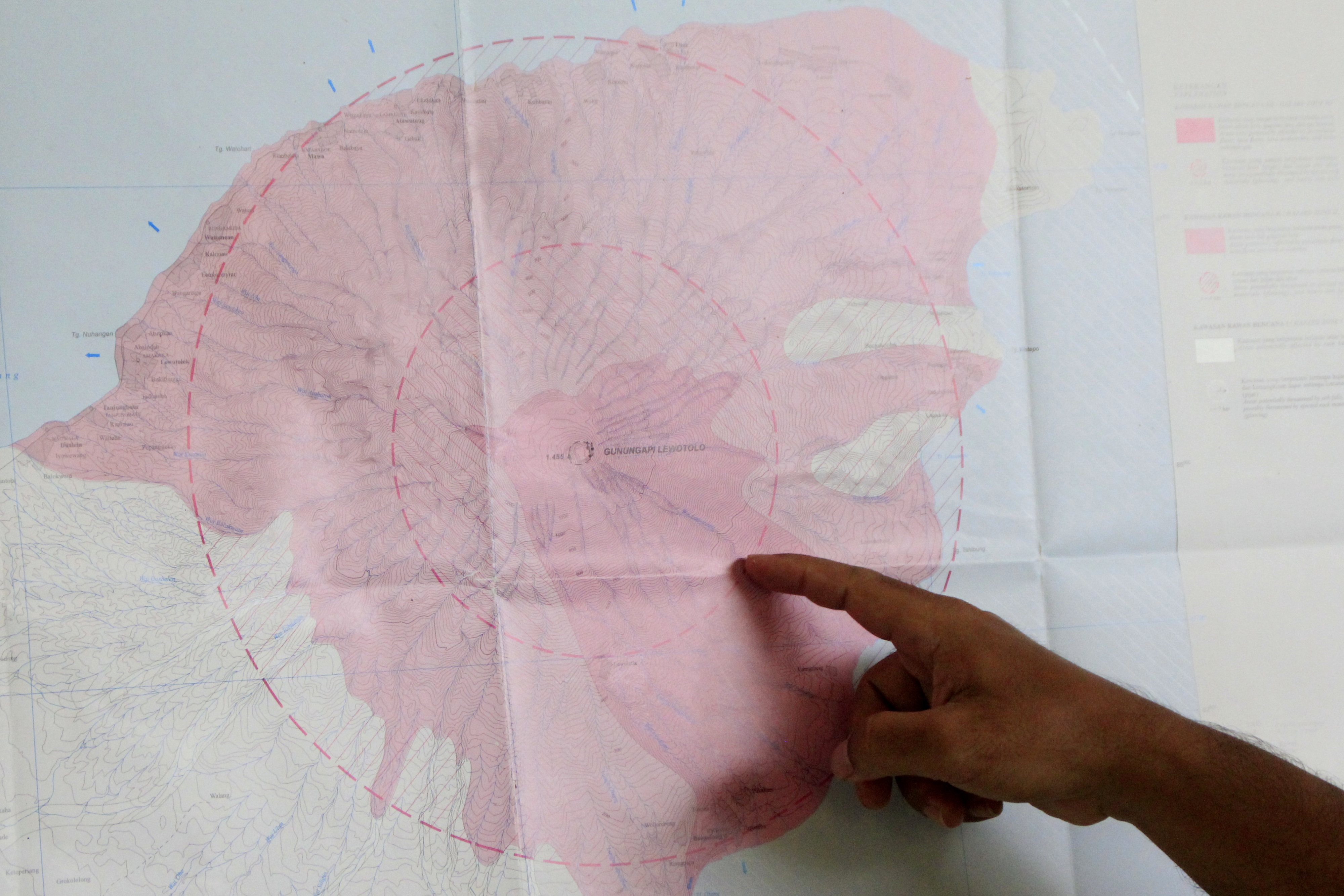 Peta kawasan Gunung Ile Lewolotok