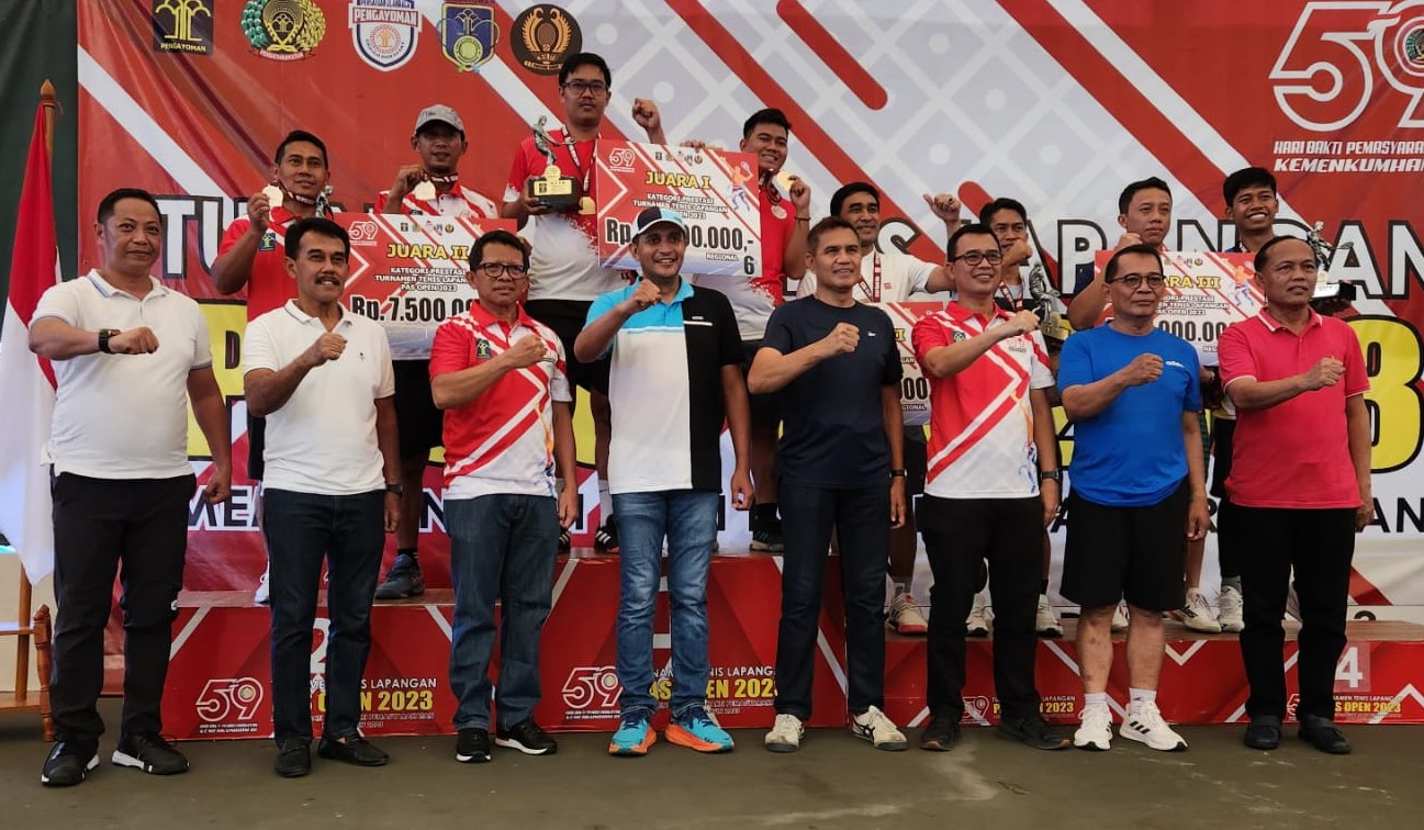 Penutupan kejuaraan tenis Pemasyarakatan Open 2023.