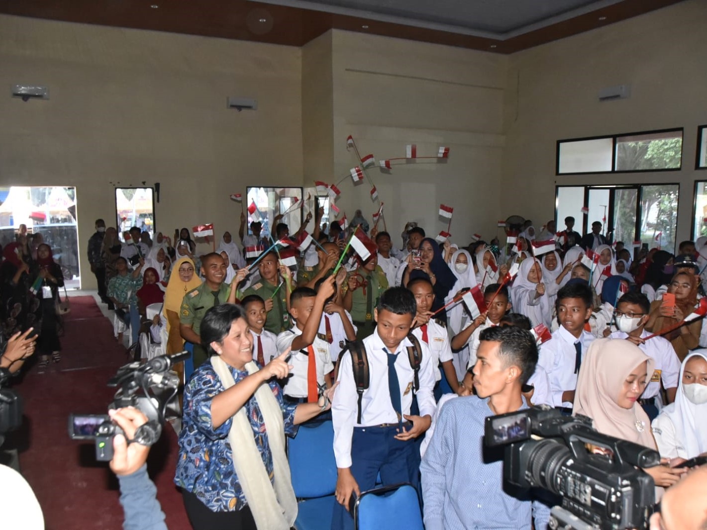 Wakil Ketua MPR Lestari Moerdijat saat Sosialisasi Empat Konsensus Kebangsaan nasional di Universitas Riau, Senin (6/3).