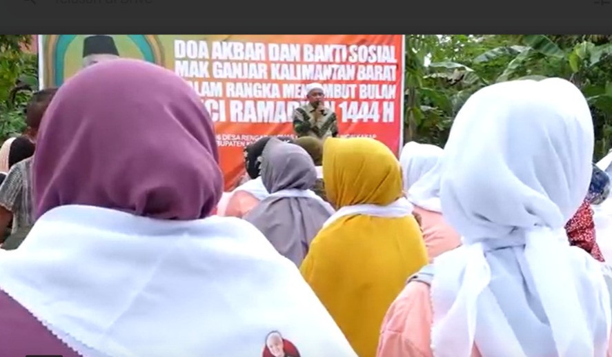 Doa Akbar dan Bakti Sosial dalam Menyambut Bulan Suci Ramadan 1444 hijriah bersama warga Desa Rengas Kapuas, Kec Sungai Kakap, Kab Kubu Raya