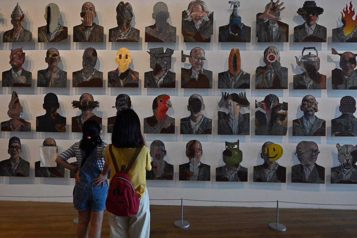 Pameran karya seniman di Museum Macan, Jakarta.