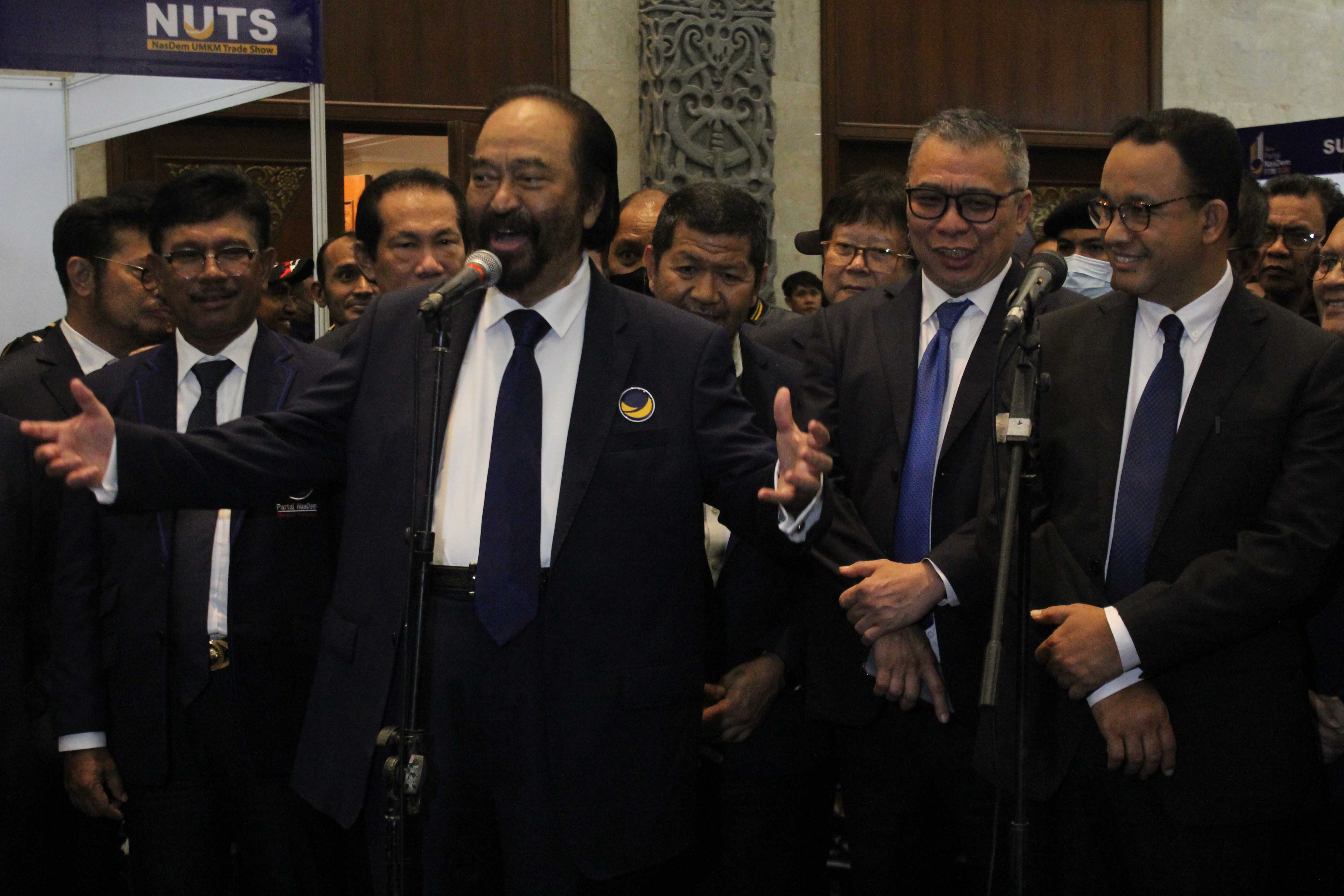 Momen kebersamaan Ketua Umum Partai NasDem Surya Paloh dengan Anies Baswedan